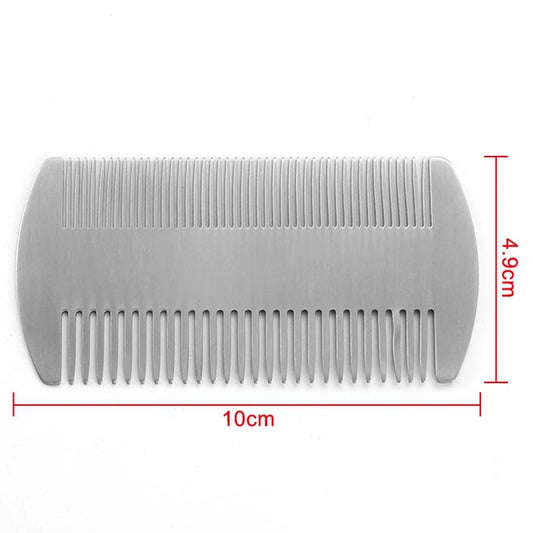 Dual Action Stainless Steel Beard Comb